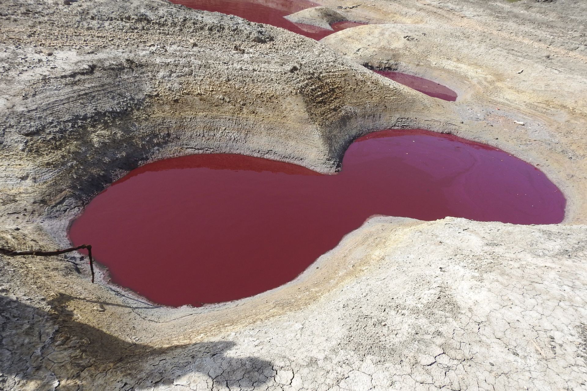 Aerial view of a soda lake in Northern Kenya's rangelands